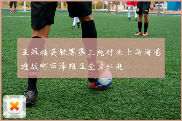 亚冠精英联赛第三轮对决上海海港迎战町田泽维亚全力以赴